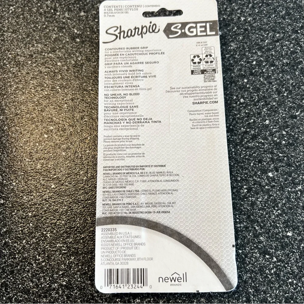 3 packs Sharpie S- Gel Pens, Medium Point 0.7mm
(4 count) Mixed Colors - Picture 6 of 8
